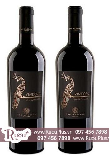 Rượu vang Vindoro Negroamaro - Vang con Công Chính hãng