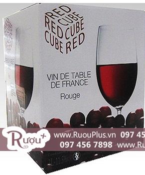 Rượu vang bịch Red Cube Vin De Table de France Rouge 3 Lít