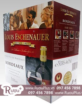 Vang bịch Pháp Louis Eschenauer Bordeaux 3 lít giá rẻ