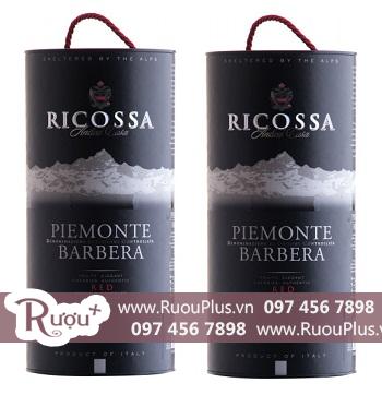 Rượu vang Bịch Ý Piemonte Barbera Ricossa 3 lít giá rẻ