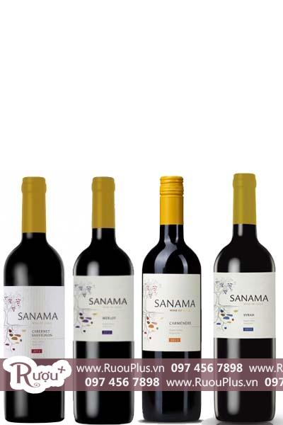 Rượu vang đỏ Chile Sanama
