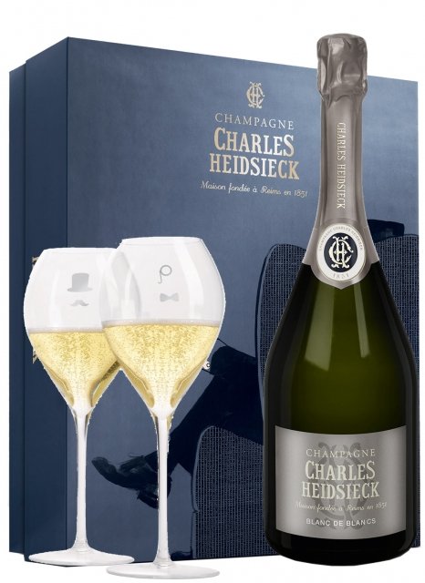 Hộp quà hai ly Champagne Charles Heidsieck Blanc De Blancs