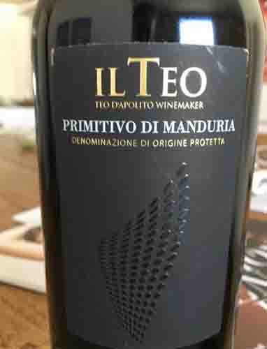 Rượu vang Ý il teo primitivo