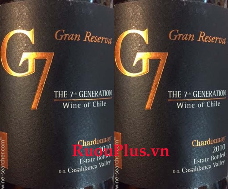 Rượu vang Chile G7 Gran Reserva Chardonnay 