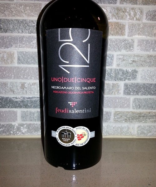Rượu vang Ý 125 Negroamaro Del Salento