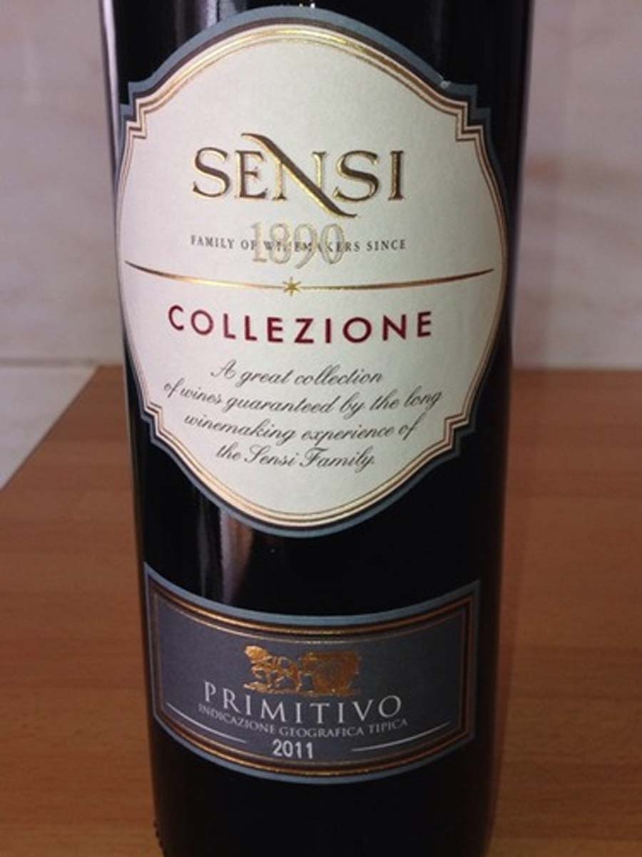 Rượu vang Ý Collezione Primitivo Puglia Sensi