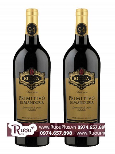 Vang Ý Rocca Primitivo di Manduria 14,5%