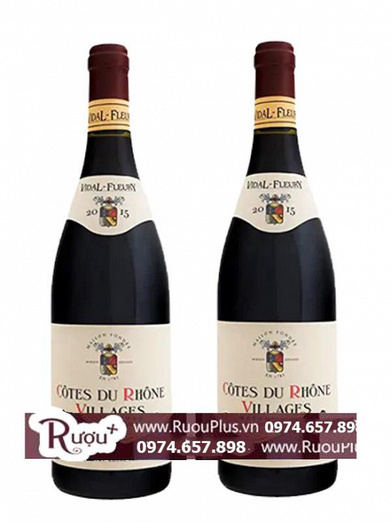 Rượu vang Cotes Du Rhone Villages Vidal Fleury Rouge