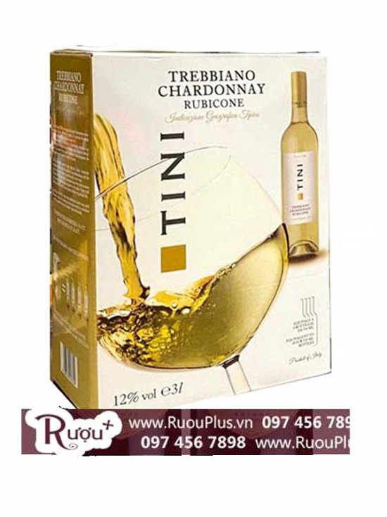 Rượu vang Tini Trebbiano Chardonnay Rubicone 3L 12%