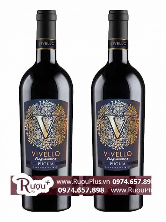 Rượu vang Vivello Negroamaro Puglia