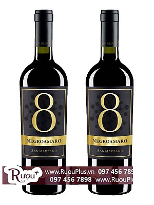 Rượu vang Ý số 8 Negroamaro Salento