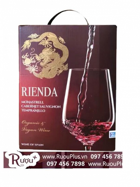 Vang bịch Rienda Blend Organic & Vegan Wine