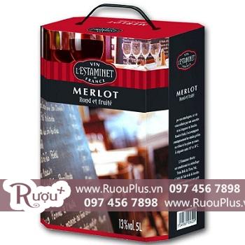 Vang Bịch LesTaminet MerLot 3 và 5 lít