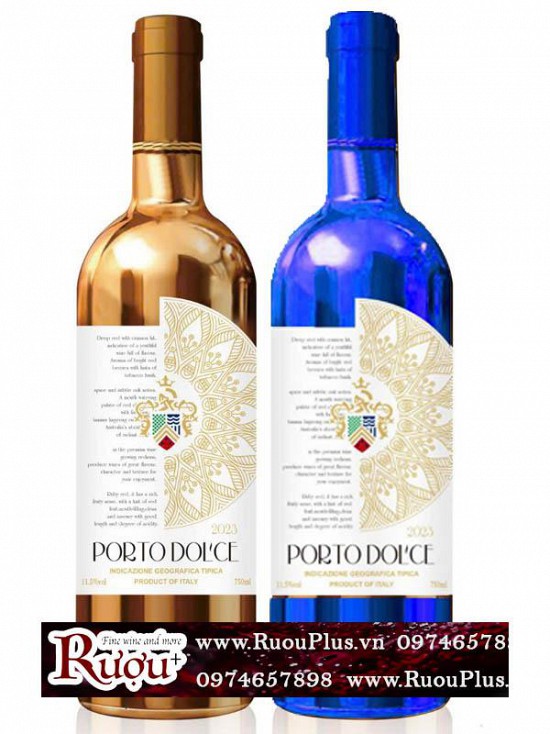 Rượu vang Porto Dol'ce Semi Dolce Gold - Red - Blue