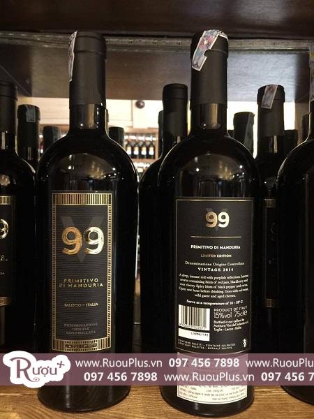 Rượu vang 99 Primitivo di Manduria Del Salento