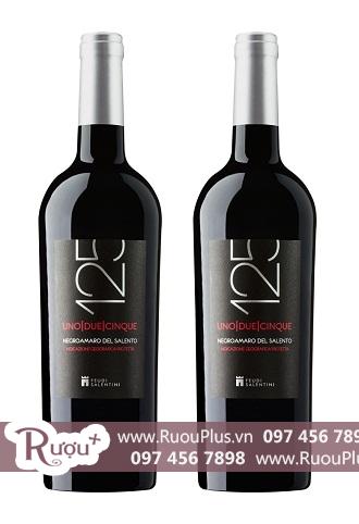 Rượu vang Ý 125 Negroamaro Del Salento