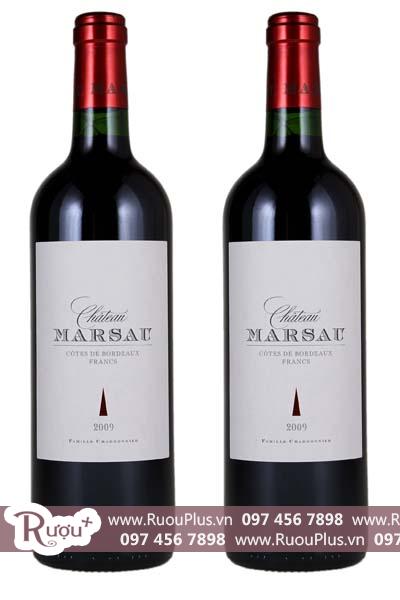 Rượu vang Chateau Marsau, 100% Merlot, Cotes de Francs