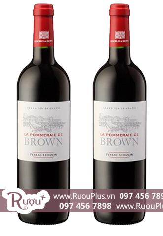 Rượu vang Pháp La Pommeraie de Brown Red Cao cấp