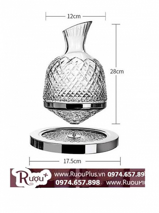 Bình Decanter Phale dáng Quả Dứa - Đế xoay