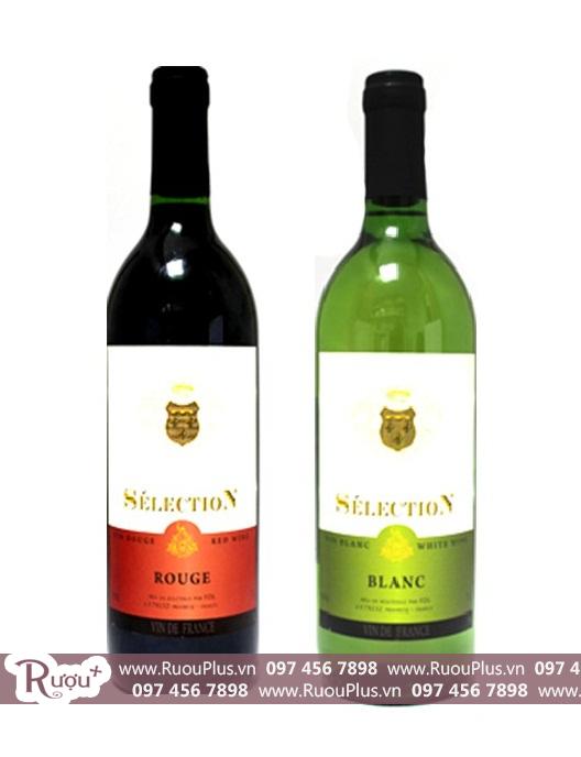Rượu vang Pháp Selection Blanc Vin De Franc white và red
