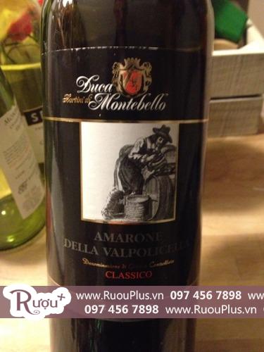 Rượu vang Ý Duca Bortini di Montebello Amarone Della Valpolicella Classico 2010