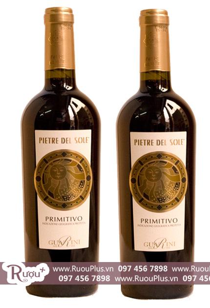 Rượu vang Ý Pietre del Sole Primitivo Conique Pietre Puglia IGT