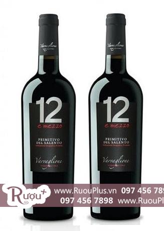 Rượu vang Ý 12 E Mezzo Primitivo Del Salento