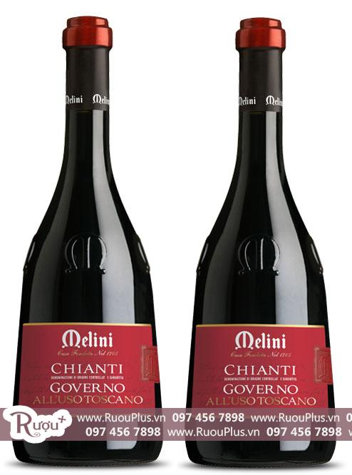 Rượu vang Melini Chianti Governo Allusotoscano ( Nhãn đỏ)
