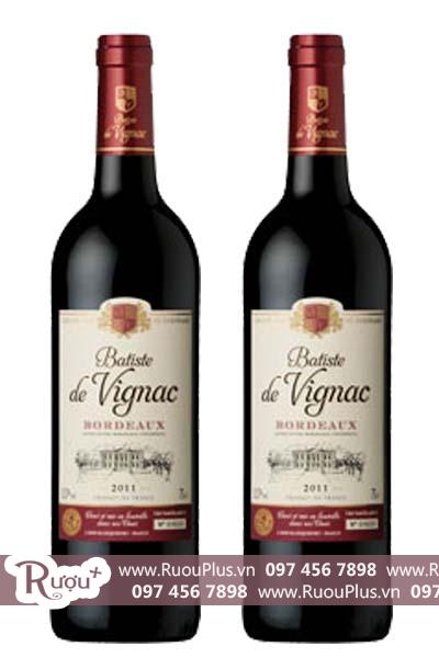 Rượu vang Pháp Batiste de Vignac - Bordeaux