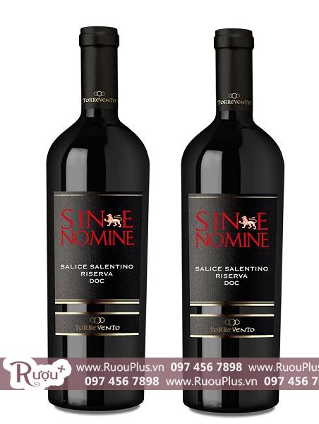 Rượu vang Torrevento Sine Nomine Salice Salentino Riserva