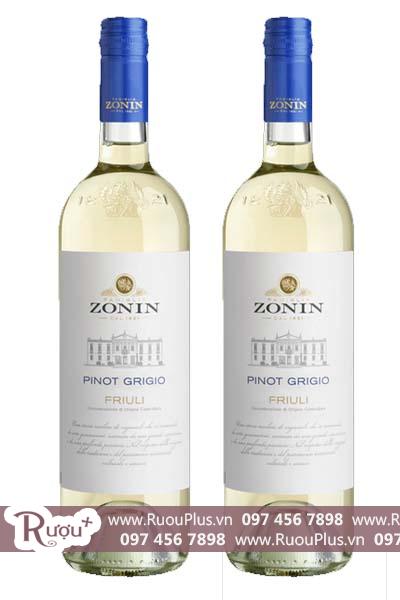 Rượu vang Ý Zonin Classici Pinot Grigio Friuli Aquileia DOC