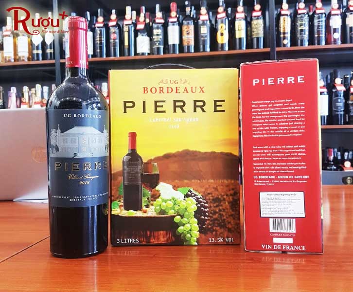 Rượu vang bịch Pierre Bordeaux 3L Cabernet Sauvignon