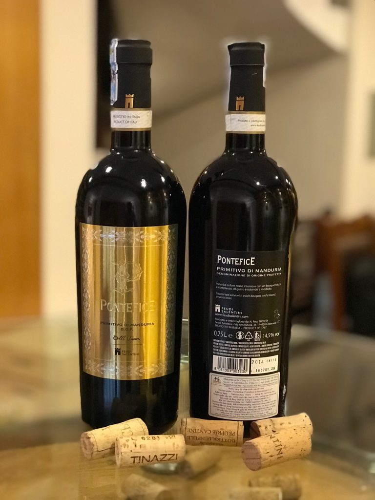 Rượu vang Ý Pontefice Primitivo di Manduria