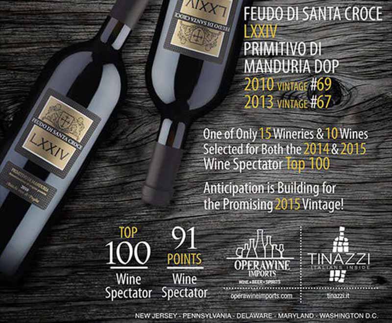 Rượu vang Feudo di Santa Croce Celebration LXXIV