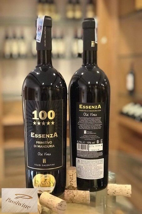Rượu vang Ý 100 Essenza Primitivo Di Manduria