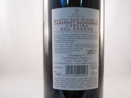 Rượu vang Ý Bastia San Michelle Corvina Cabernet Sauvignon