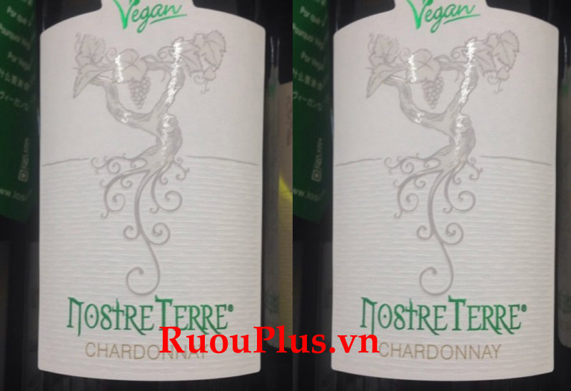 Rượu vang Ý Vegan Nostre Terre Chardonnay