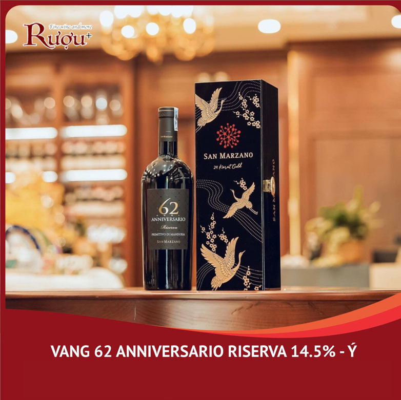 RƯỢU VANG 62 ANNIVERSARIO PRIMITIVO DI MANDURIA