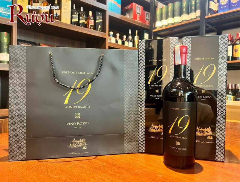 Rượu vang 19 Anniversario Vino Rosso 19%