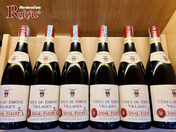 Rượu vang Cotes Du Rhone Villages Vidal Fleury Rouge