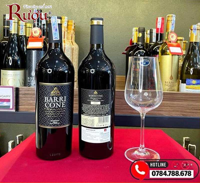 Vang Ý Barri Cone Primitivo Thượng hạng