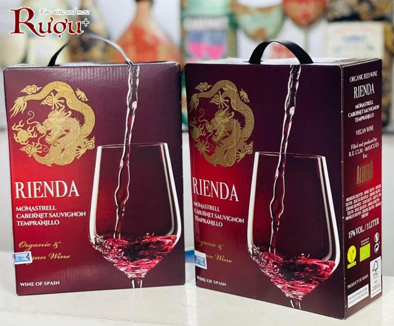 Vang bịch 3L Rienda Organic & Vegan Wine 15%