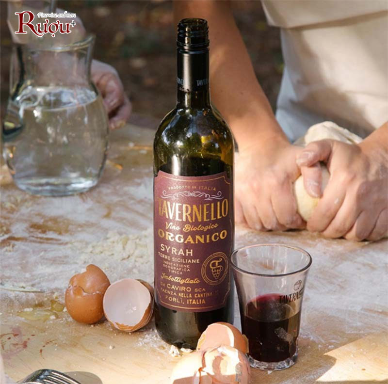 rượu vang Tavernello Organico Syrah