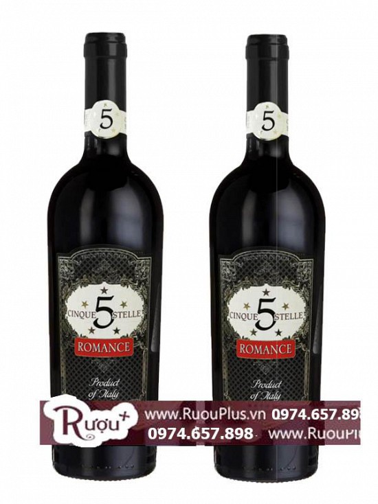Rượu Vang Ý Romance Cinque Stelle - Vang ngọt Ý số 5