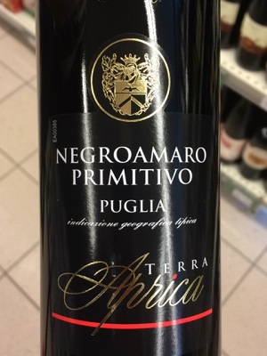 Rượu vang Ý Negroamaro Primitivo